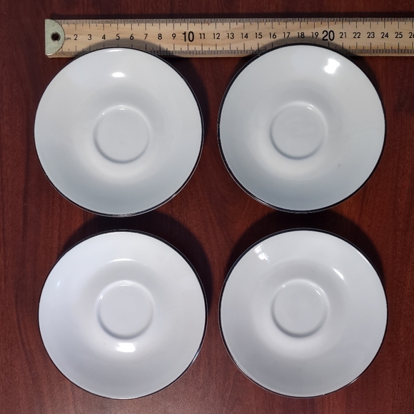 Nespresso N Logo 2 Oz Espresso Demitasse Cup & Saucer Set Of 4 Coffee Tognana - Picture 4 of 6